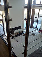 тросовое ограждение лестничного пролета в частном доме, Запорожье, зима 2016 22