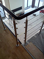 тросовое ограждение лестничного пролета в частном доме, Запорожье, зима 2016 23