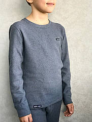 Дитяча термобілизна бавовняне Keep Warm для хлопчика темно-сіре 38 розмір