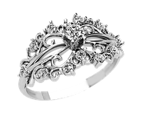 Кольцо женское серебряное Сказочное сияние