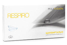 Квартальні Контактні лінзи Respiro Respiro PegaVision - 1уп (3шт), Щоквартальні лінзи Pegavision Respiro, Лінзи Респіро на квартал