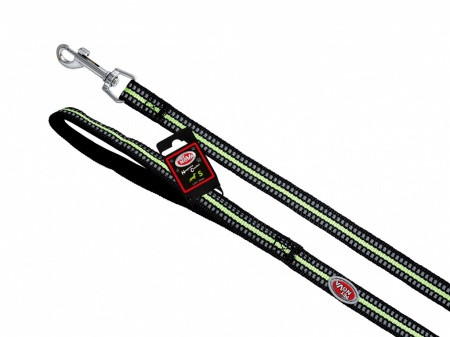 Повідець із відбивачем Pet Nova Neo Comfort S 1.5 х 120 см Чорно-зелений, фото 1