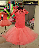 Платье для бальных танцев (бейсик - универсал). Sunglow - geo из тканей фирм «Chrisanne» и «DSI» (Великобритан