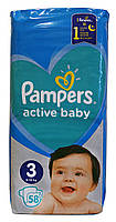 Подгузники Pampers Active Baby-Dry 3 Midi 4-9 кг, Эконом 58 шт.