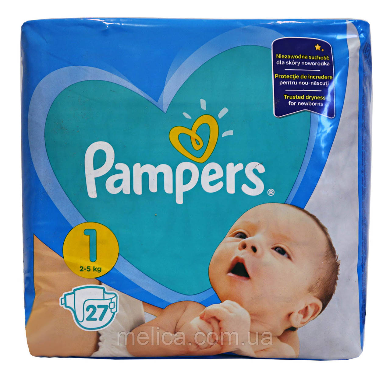 Подгузники Pampers New Baby-Dry 2-5 кг, Стандарт 27шт - фото 1 - id-p126543153