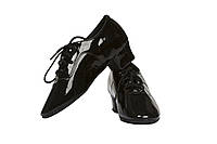 Мужские туфли для бального танца (латина) Pasfailli LV 012 черные, лак 31