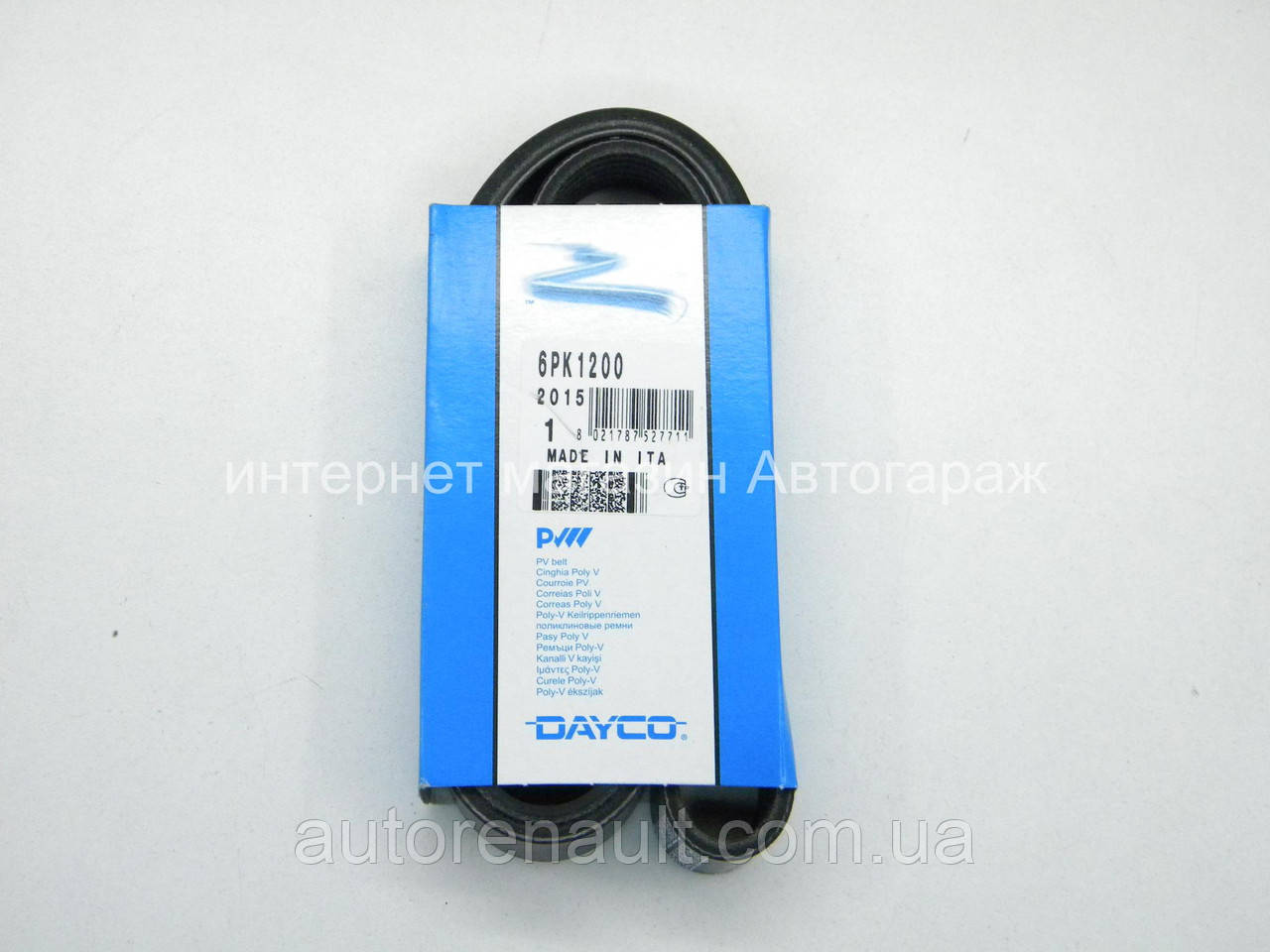 Поліклинові ремінь на Рено Меган 2 1.5 dCi/1.4 i 16v/1.6 i 16v (+AC) DAYCO DAY6PK1200