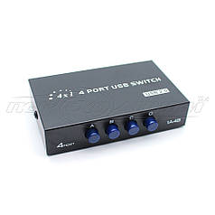 Комутатор 4 Port USB 2.0 PC to Scanner Printer