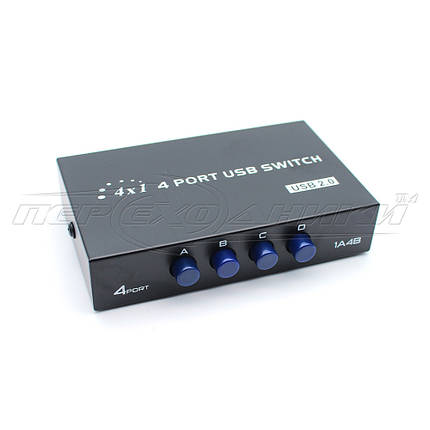 Комутатор 4 Port USB 2.0 PC to Scanner Printer, фото 1