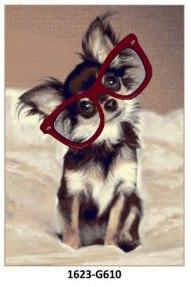 Ковёр бежевый с рисунком Собака в очках - фото 1 - id-p836038979