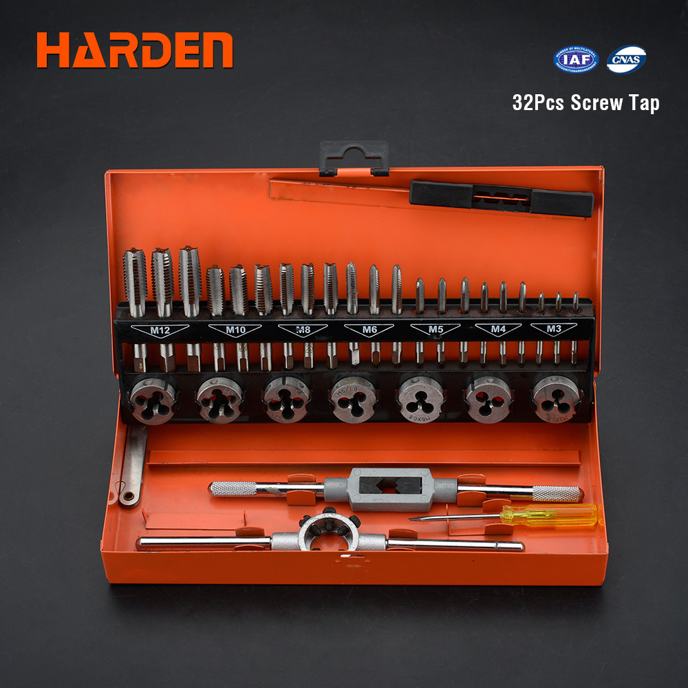 Професійний нарізний набір позначників і плашок 32 пр. Harden Tools 610453
