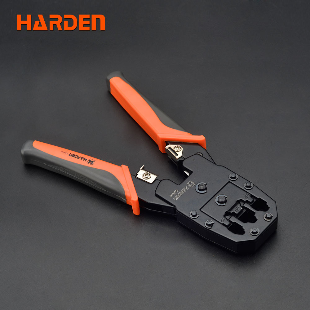 Кримпер професійний для обтискання конектора RJ-45/RJ-11/RJ-9, 190 мм Harden Tools 660631