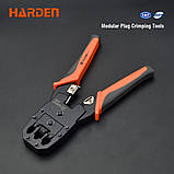Кримпер професійний для обтискання конектора RJ-45/RJ-11/RJ-9, 190 мм Harden Tools 660631, фото 3