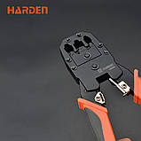 Кримпер професійний для обтискання конектора RJ-45/RJ-11/RJ-9, 190 мм Harden Tools 660631, фото 4