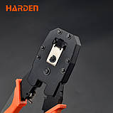Кримпер професійний для обтискання конектора RJ-45/RJ-11/RJ-9, 190 мм Harden Tools 660631, фото 6