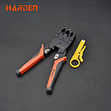 Кримпер професійний для обтискання конектора RJ-45/RJ-11/RJ-9, 190 мм Harden Tools 660631, фото 7
