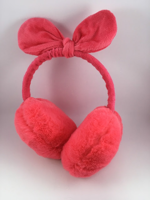 Навушники хутряні із солохою малинові, фото 1