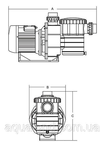 Насос SB20 Emaux циркуляційний 220В/380В, 1,8 кВт 25 м3/год, фото 2