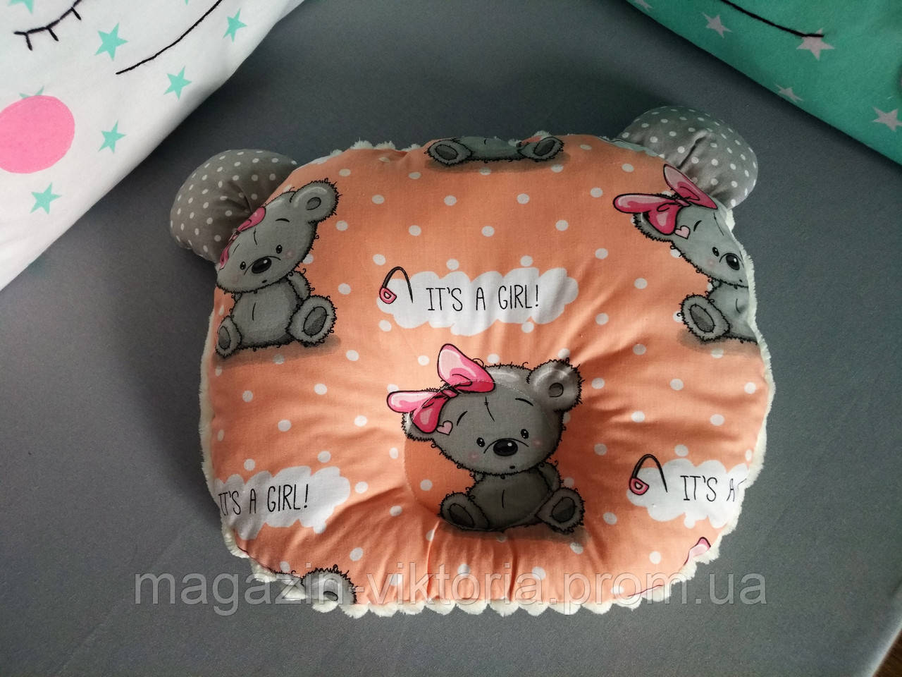 Подушка дитяча ортопедична для дівчинки