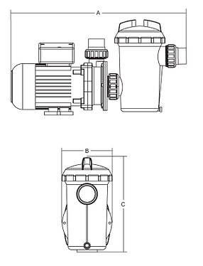 Насос SR20 Emaux циркуляційний 220В/380В, 1,8 кВт 27м3/год, фото 2