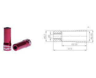 Кінцевик гальмівний сорочки Alligator червоний (банку 100шт), фото 1