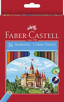Кольорові олівці Faber Castell CLASSIC 120136 (36 кол.+точило)