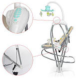 Дитячі шезлонг-гойдалки Bambi ME 1020-12 (Сіро-м'ятний), фото 3