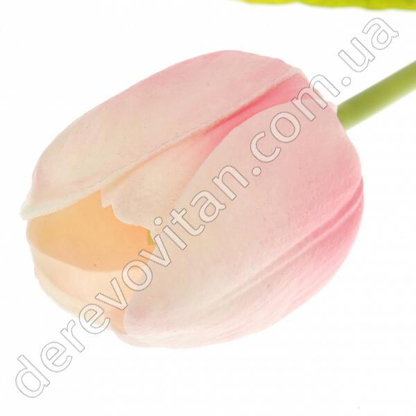 Тюльпан искусственный, латекс, бело-розовый, ~50 см - фото 2 - id-p836334750
