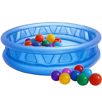 Детский надувной бассейн "Летающая тарелка" с шариками 10 шт.