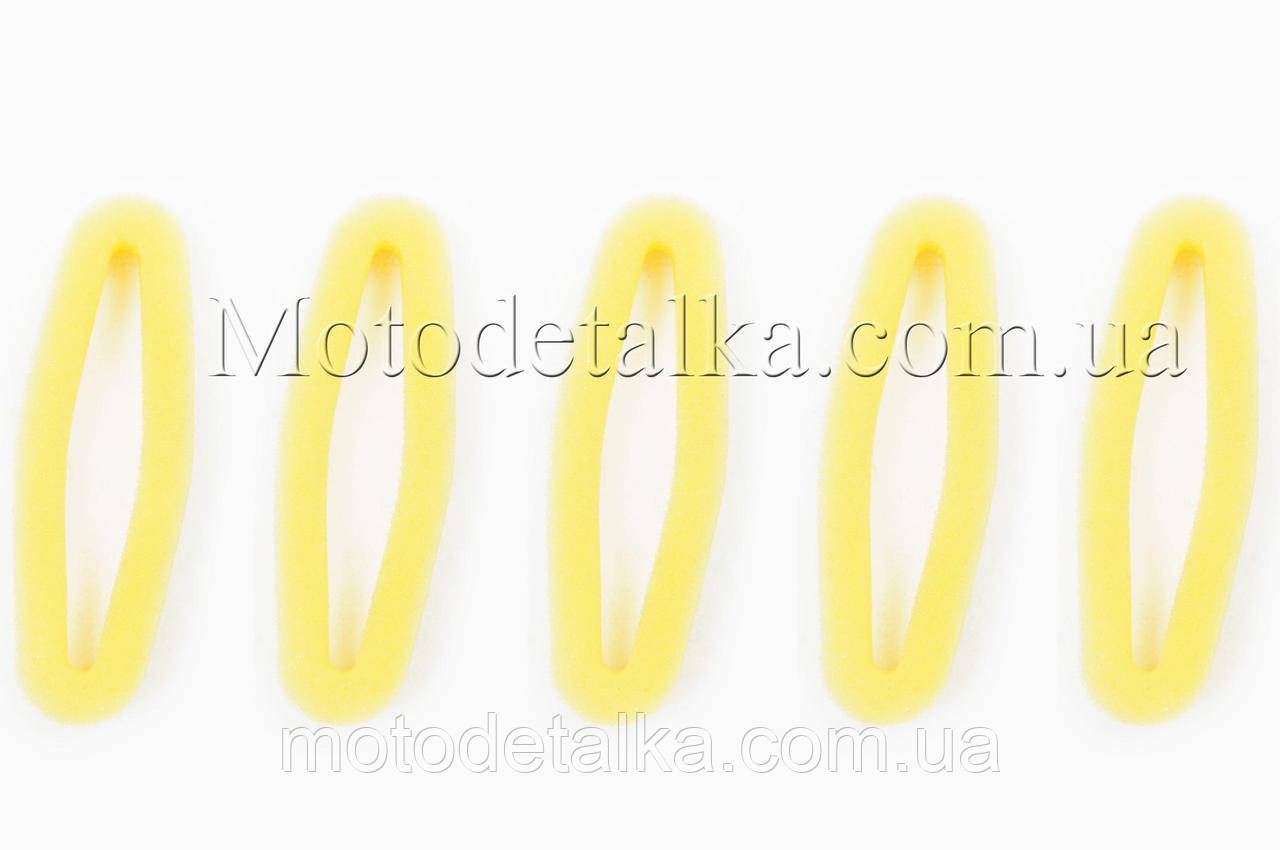 Елемент повітряного фільтра мотокоси круглий (поролон із просоченням, 5 шт. в пакованні) (жовтий) 