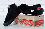 Зимові чоловічі кеди Vans Old Skool CANVAS SK8-HI all black теплі з хутром, фото 2