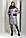 Екстравагантний пуховик з екошкіри Ana Vista 07 з натуральним хутром чорнобурки бузкового кольору, фото 2
