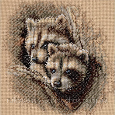 Набір для вишивання DIMENSIONS «Two Raccoon Cubs • Два Єнота» 35253