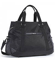 Дорожная сумка багажная для путешествий тканевая черная на три отделения из полиэстера Dolly 795 45х33х23 см