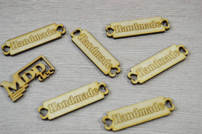 Дерев'яна бирка для декору Hand Made, фото 1