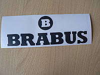 Наклейка vc бренд BRABUS 193х70мм на авто черная Брабус тюнинг Mercedes Smart Мерседес Смарт