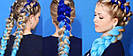💙 Канікалон коса для зачісок, омбре синій і блакитний 💙, фото 6