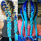 💙 Канікалон коса для зачісок, омбре синій і блакитний 💙, фото 9