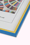 Рамка для фото 15х21 А5 з пластику - Жовто-блакитна - з склом, фото 2