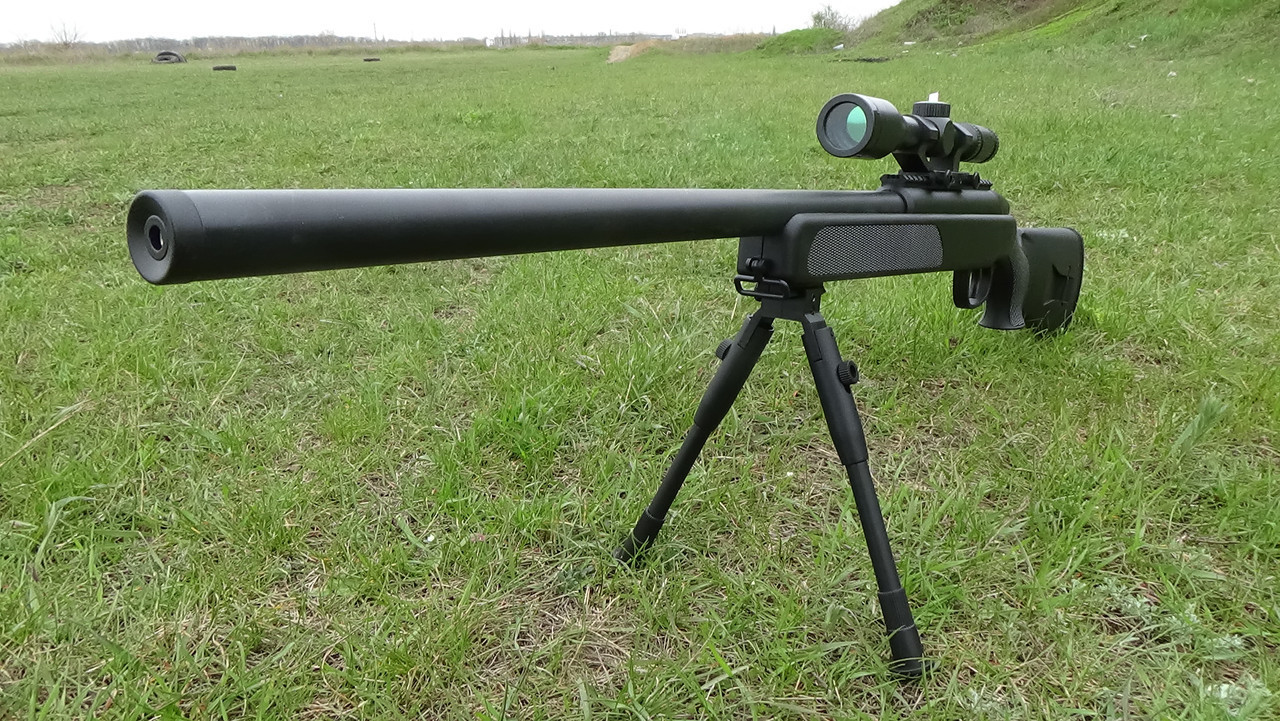Іграшкова снайперська гвинтівка ZM51 на пульках, сошки, оптичний приціл, поворотний затвор, дитяче зброю