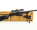 СНАЙПЕРКА ZM51, іграшкова гвинтівка на пульках, сошки , приціл, дитяче зброю, фото 8