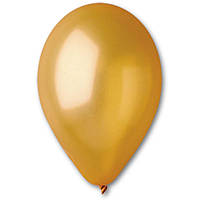Воздушные шарики / шары 10" (25 см) (Поштучно) без рисунков - Золотой Металлик G-11039