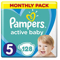 Підгузки дитячі Pampers Active Baby Junior 5 (11-18 кг) Monthly Pack 128 шт