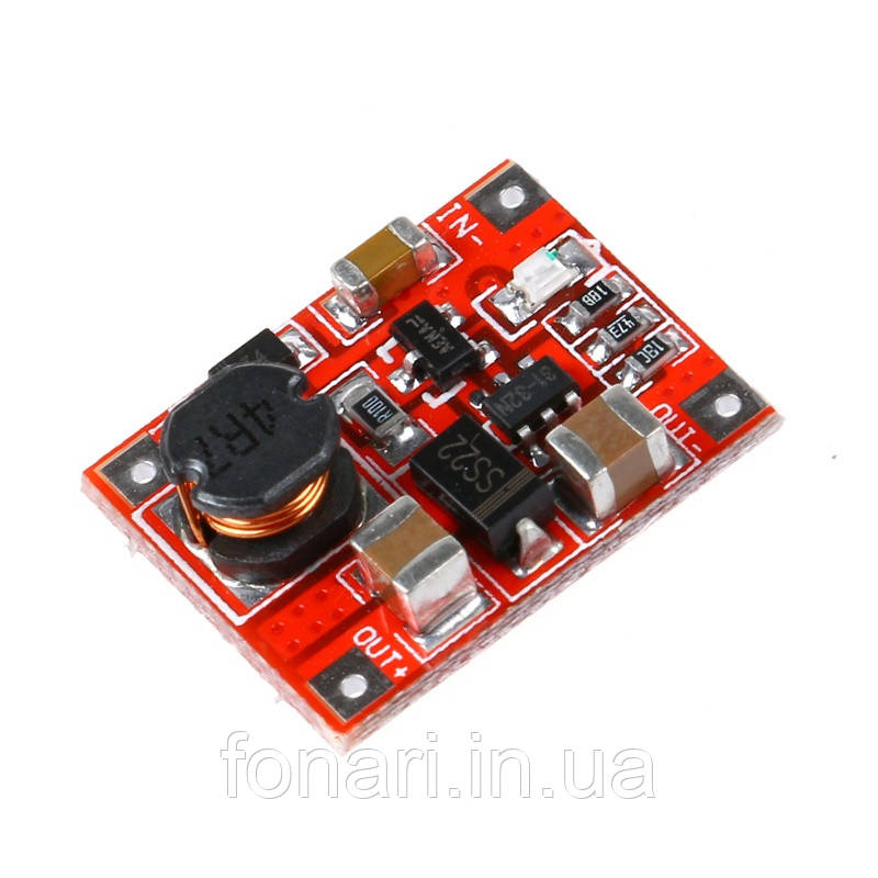 Підвищуючий модуль 3V – 5V, 1A для зарядки USB пристроїв