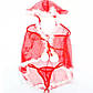 Сексуальне новорічне вбрання. Еротичний комплект,бель, костюм "Дівчина Санти", фото 2
