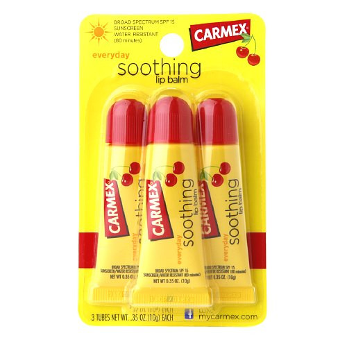 Лікувальний бальзам для губ Carmex Вишня Everyday Soothing Lip Balm SPF 15 Value Pack Cherry 3 x 12 г