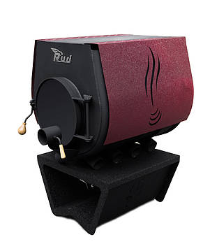 Опалювальна піч Rud Pyrotron Кантрі 02 з варильною поверхнею (потолювана площа 120 кв. м. х 2,5 м) Обшивка декоративна (бордова)
