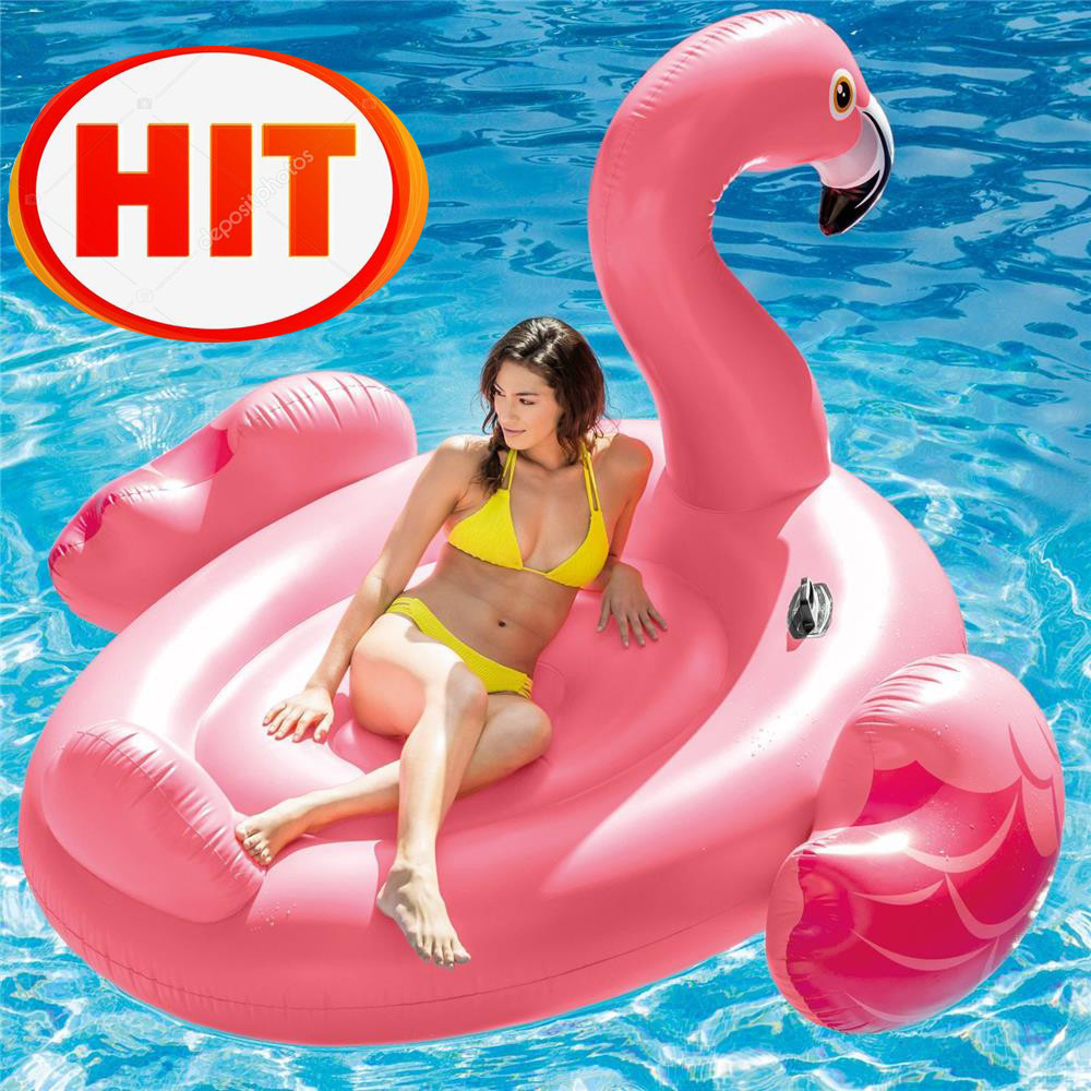 Intex надувний матрац Рожевий фламінго для дорослих