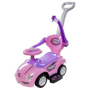 Машинка каталка-толокар с родительской ручкой Sun Baby Mega Car