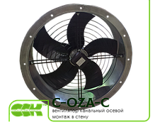 C-OZA-C осьовий вентилятор канальний монтаж у стіну